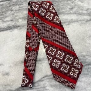 Liebert Mens Tie, Red/Print